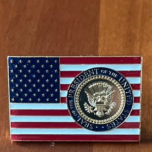 American Flag Pin with Presidential Seal
